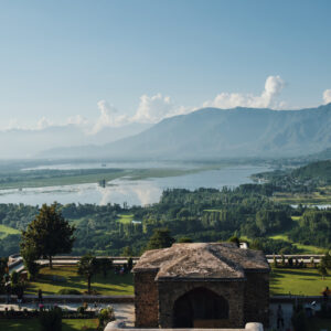 Pari Mahal with Dal lake view in India Landscape in jammu and kashmir